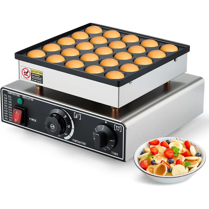 Mini Waffle Maker Machine - Mini Macchina per Pancake Commerciale, 25