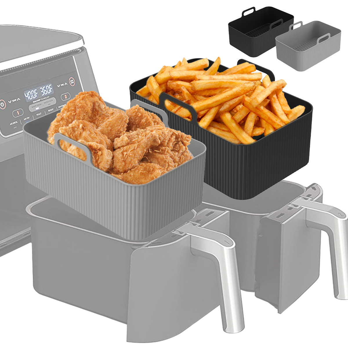 Air Fryer Silicone Pot Liner - Fodera per friggitrice ad aria in