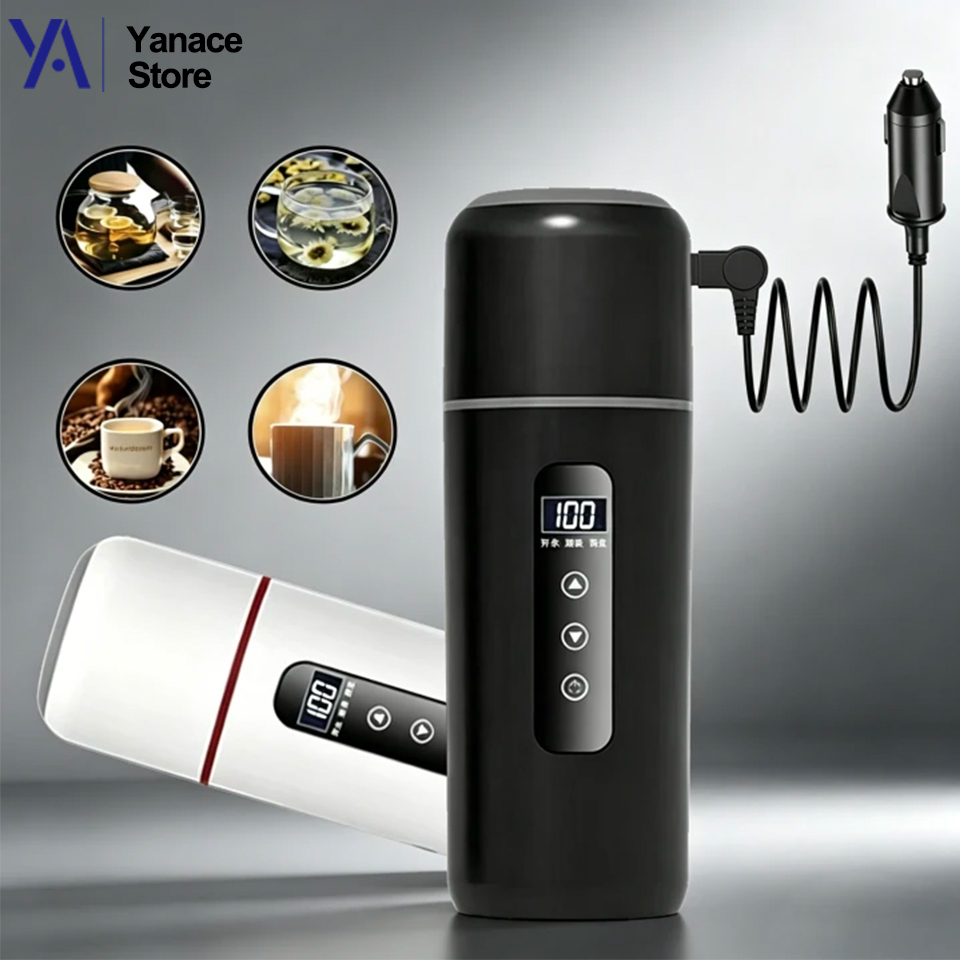 Electric Kettle Temperature Control - Tazza Riscaldante per Auto 12V 24V