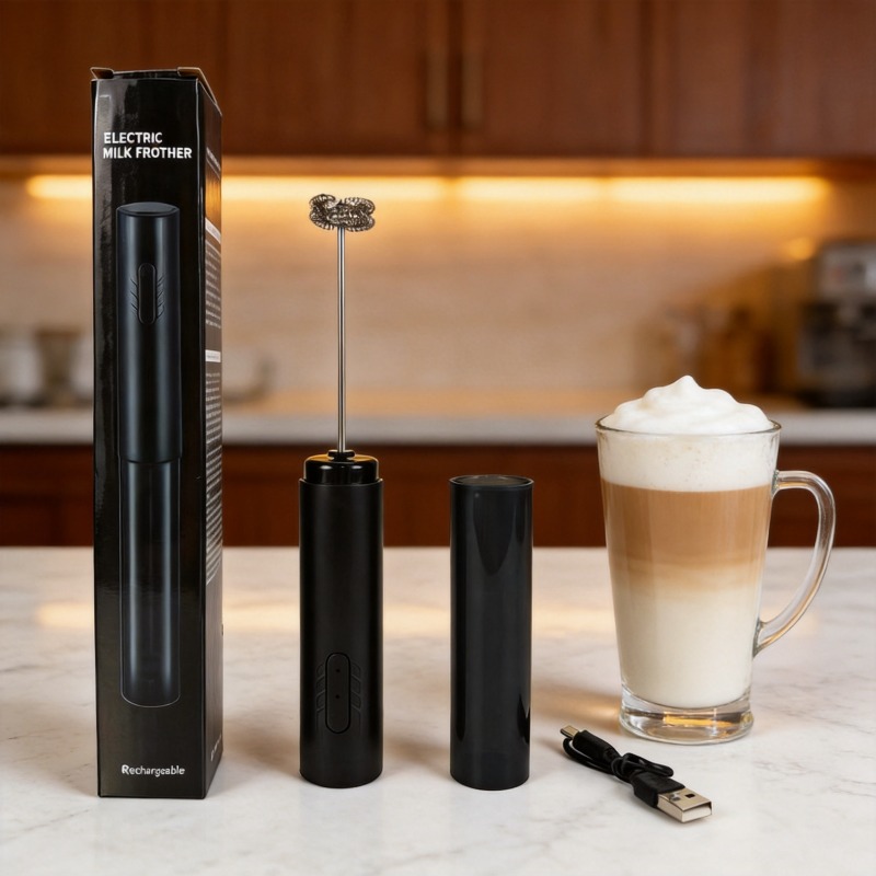 Electric Milk Frother Handheld - Montalatte Elettrico Portatile, Sbattitore per Uova