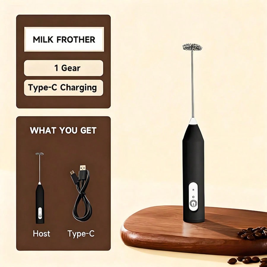 Electric Milk Frother Handheld - Frullatore elettrico portatile, sbattitore per uova,
