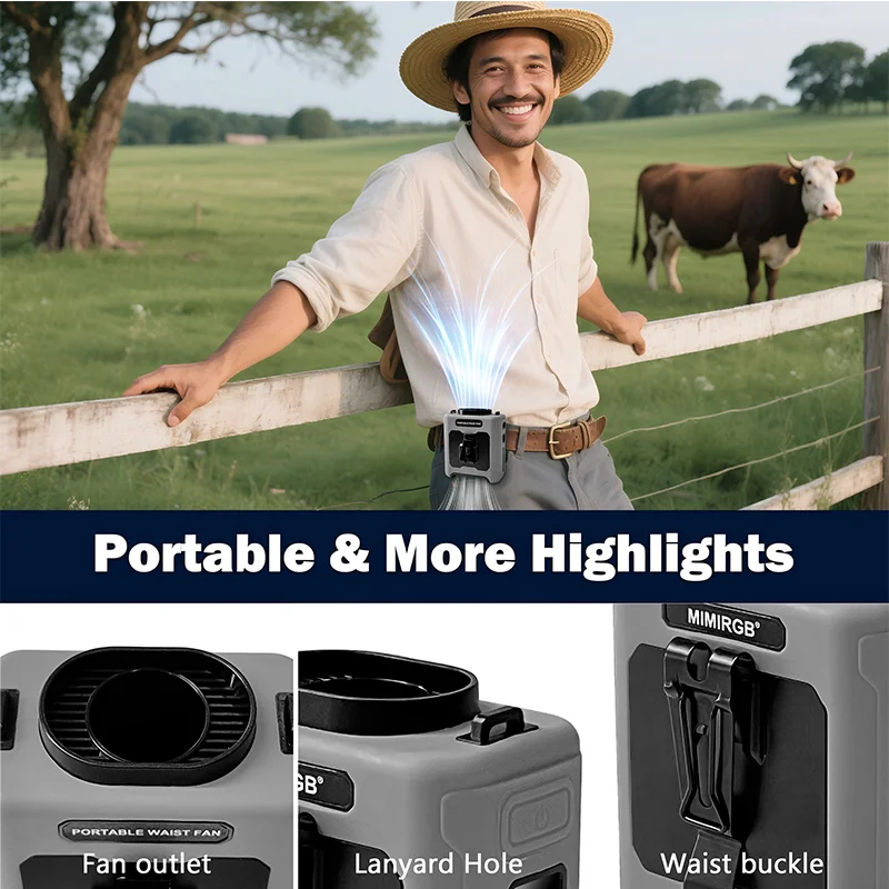 Portable Blender Usb Rechargeable - Ventilatore da vita con power bank,