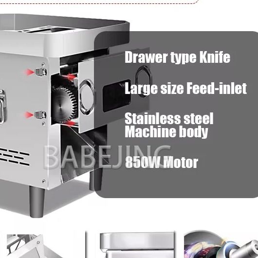 Automatic Meat Slicer Home - Affettatrice Multifunzionale in Acciaio Inox, Tagliacarne