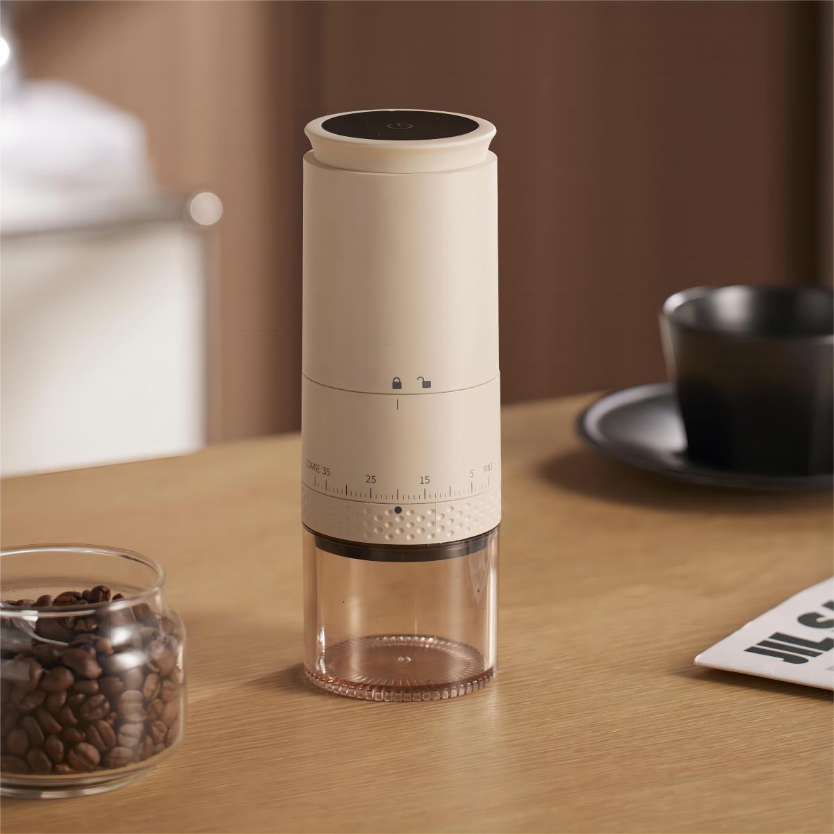 Coffee Bean Grinder Electric - Macinacaffè elettrico 1500mAh Tipo C regolabile