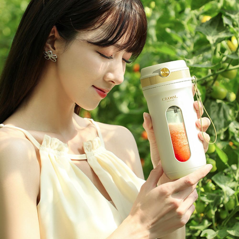 Portable Blender Usb Rechargeable - Frullatore Portatile con 4/10 Lame, Bicchiere