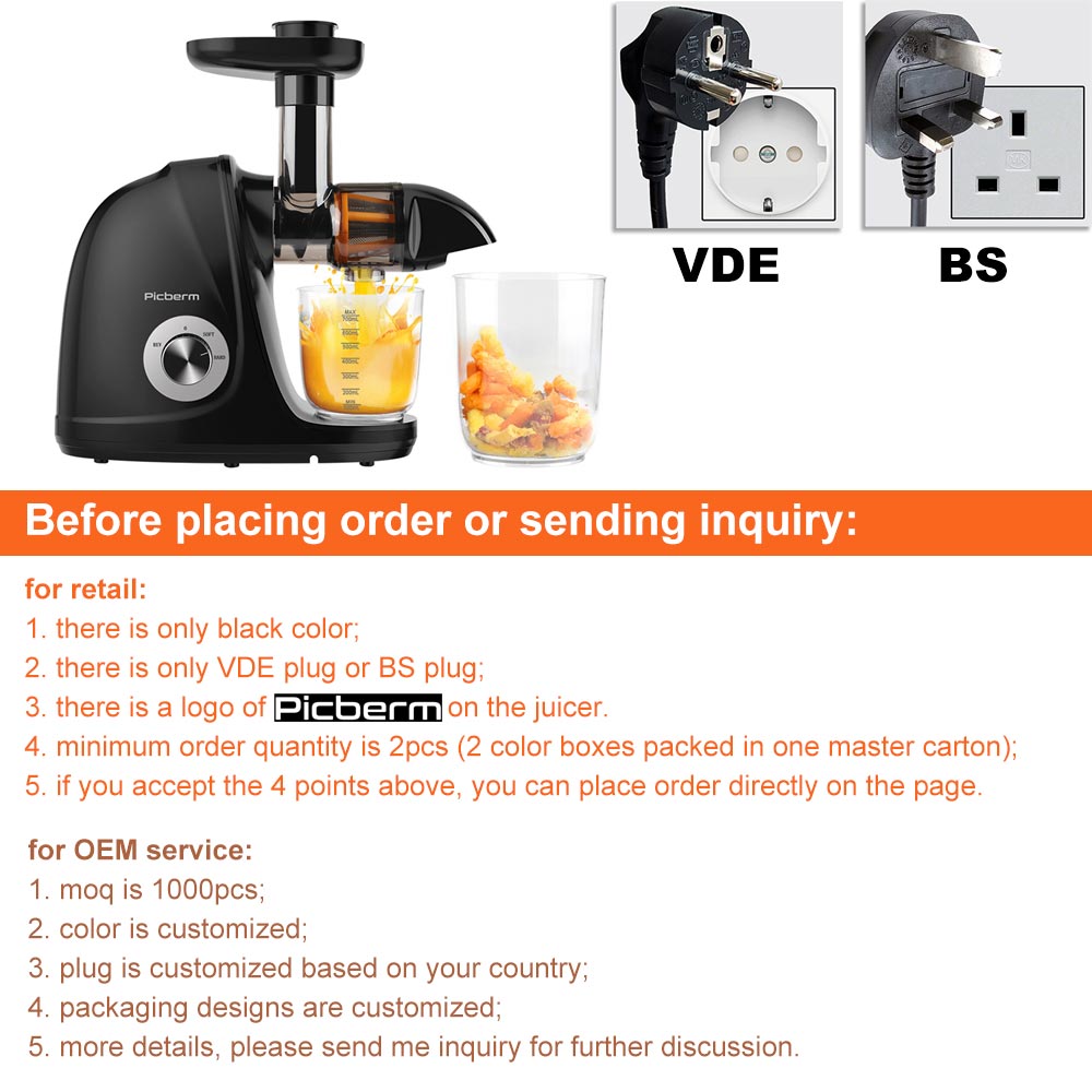 2026-Black Estrattore di Succo - Electric Slow Juicer Cold Press recensione e prezzo