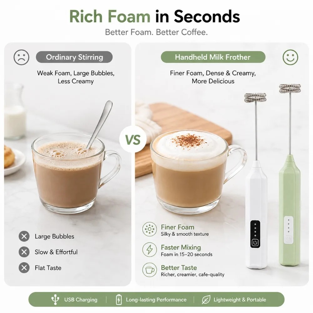 Montalatte e Sbattitore Elettr - Electric Milk Frother Handheld recensione e prezzo