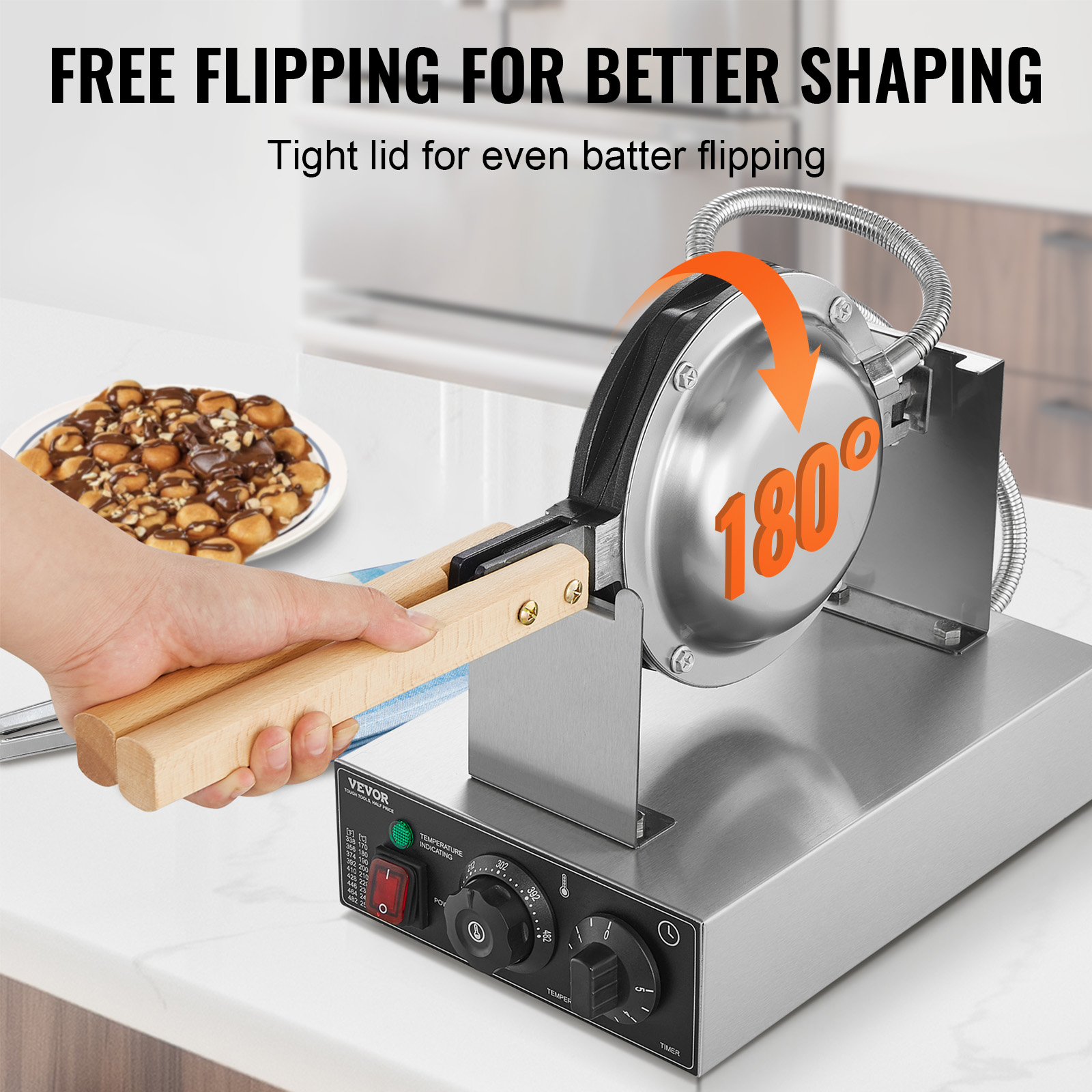 HomeWise Commercial Egg Bubble - Mini Waffle Maker Machine recensione e prezzo