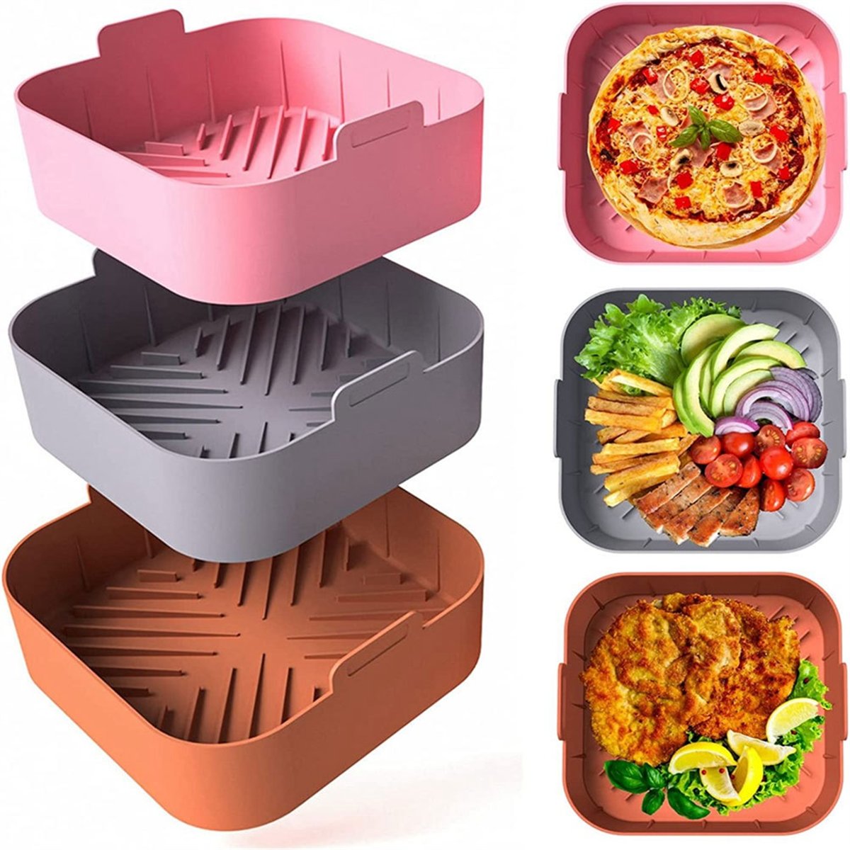 M10K Set di 3 Rivestimenti in  - Air Fryer Silicone Pot Liner recensione e prezzo